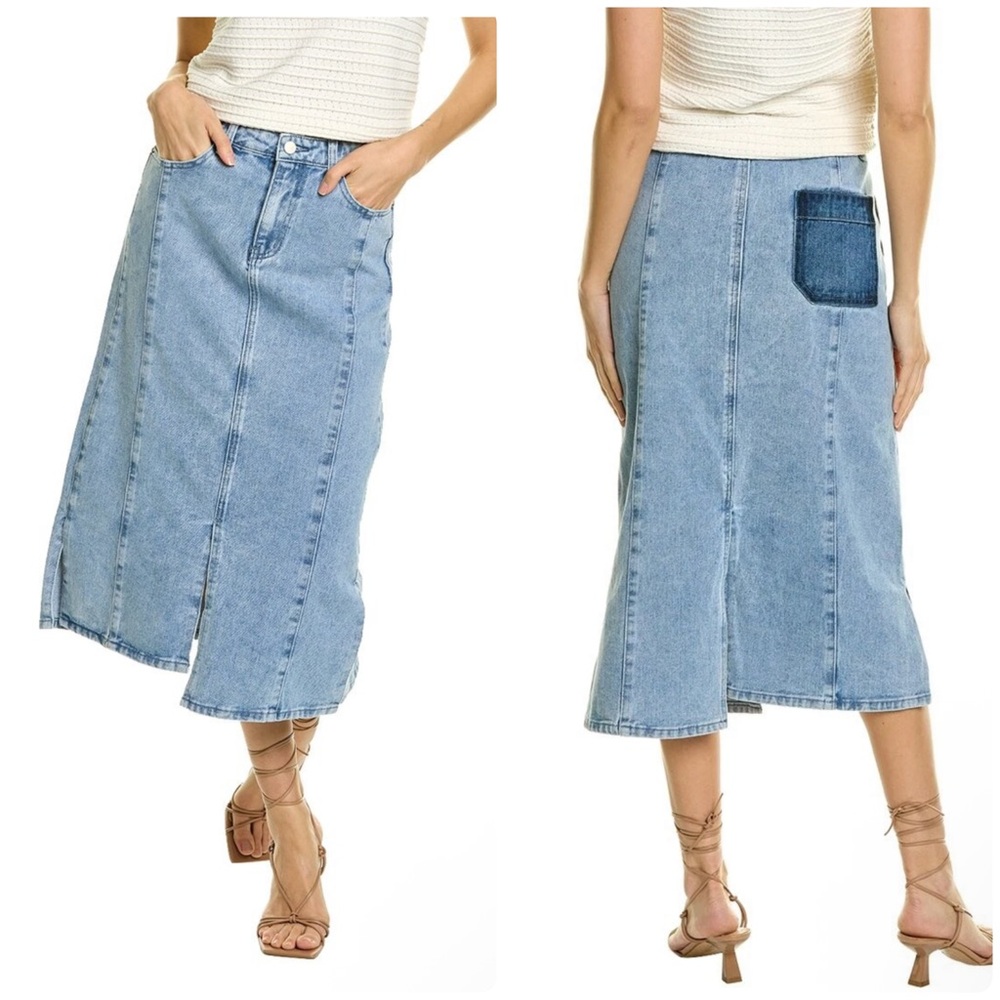 Gracia Denim Midi Skirt